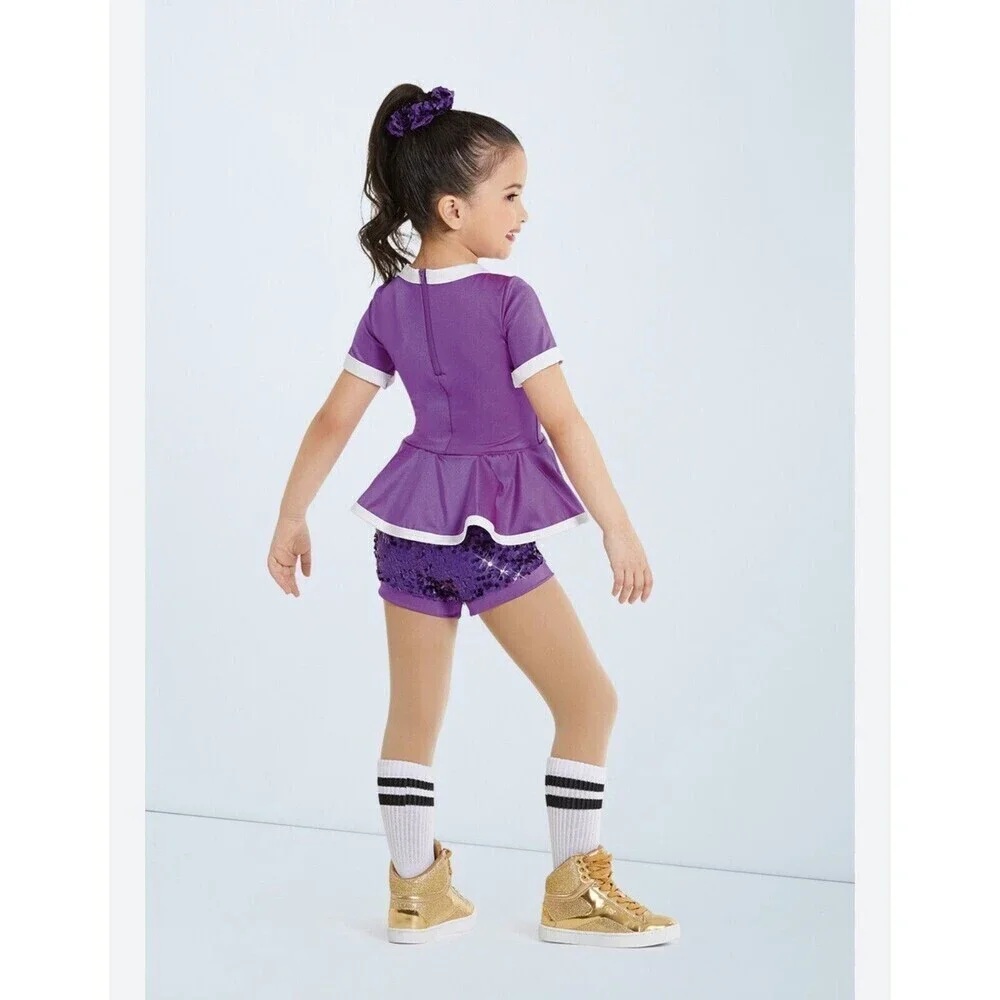 Weissman Dance Costume Weissman Pump Up The Jam sequin purple girl's MC 11/12